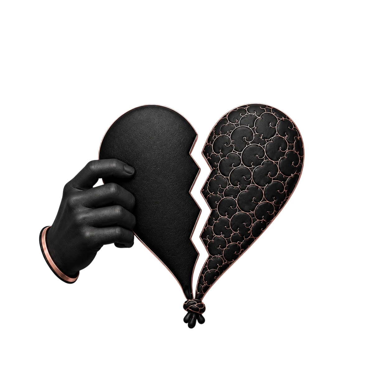 Sculpted heart held in hand